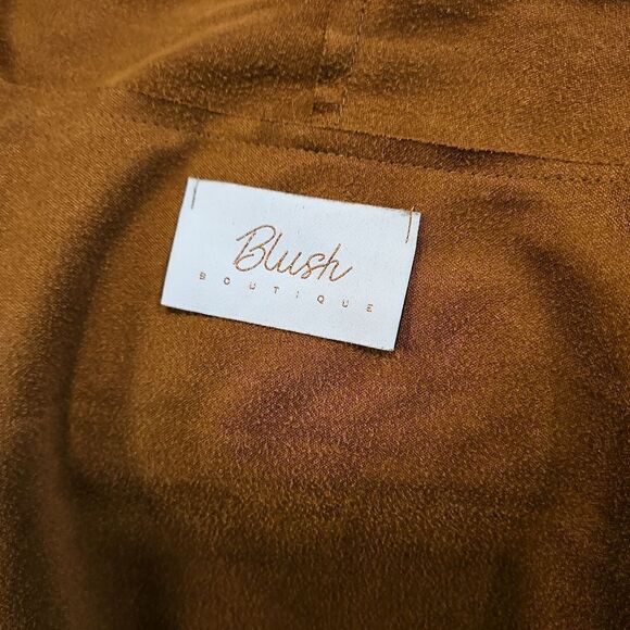 Blush Boutique Faux Suede Fringe Jacket sz S/M - Picture 4 of 9